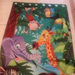 Kids playroom silk curtains