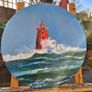 Storm Bram at Poolbeg Lighthouse | Oil Painting on canvas Image 7