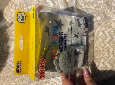 Teething socks and bib