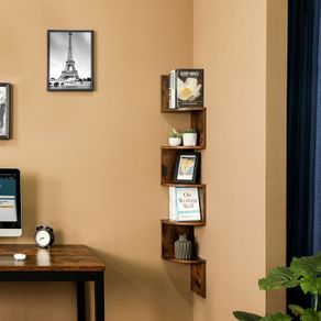 New 5 Tier Corner Shelf Floating Wall Shelves - FREE P&P