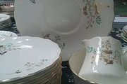 China Bread/Cake Plate +Serving Plates + Jug and Sugar Bowl