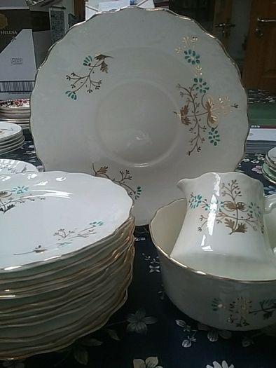 China Bread/Cake Plate +Serving Plates + Jug and Sugar Bowl
