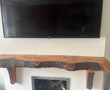 Polished Oak Mantel Piece 150m length x 30m