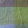 Lambswool Throw Cream Baby Blue and Green Block Check Image 3