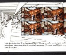 2012 Alderney Centenary of the Sinking of the Titanic 48p The Grand Staircase Commemorative Stamp Booklet Pane Mint Never Hinged (MNH)