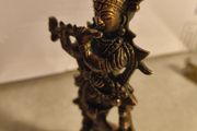 Brass Krishna Idol playing flute