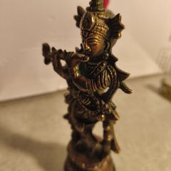 Brass Krishna Idol playing flute