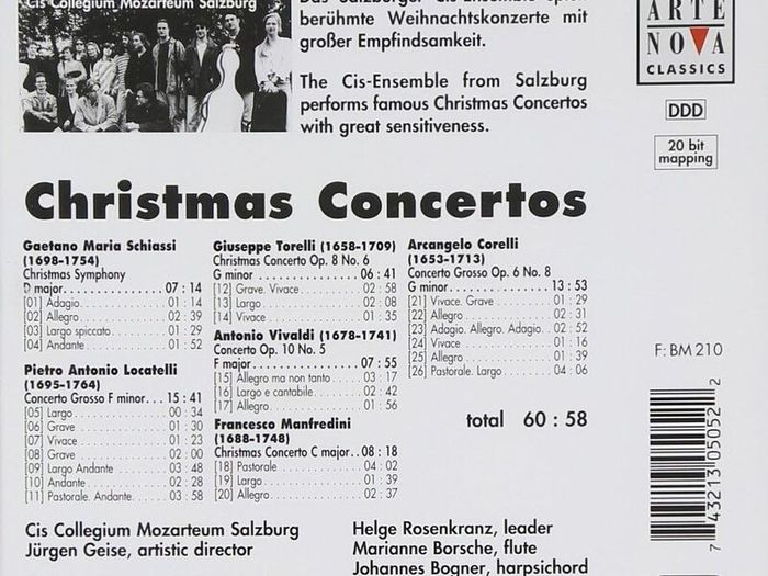 Free Postage! Christmas Concertos. CD.