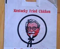 1980s KFC plastic bag