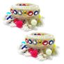 Brand New Anyasen fringe ribbon 2 pieces tassel ribbon colorful pompoms ribbon bobble ball Image 2