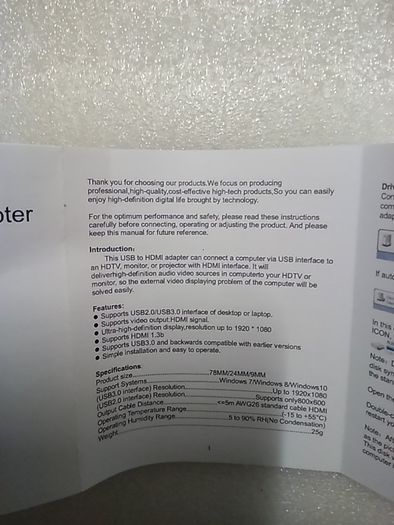 USB 3 to HDMI adapter