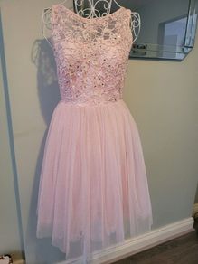 gorgeous baby pink quiz dress
