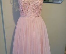 gorgeous baby pink quiz dress