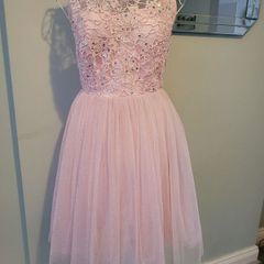gorgeous baby pink quiz dress