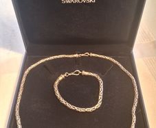 Sterling Silver Necklace and Bracelet Set(84.2 grams)