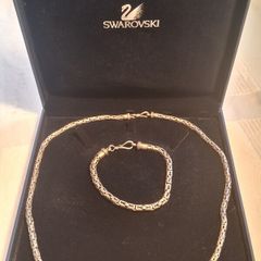 Sterling Silver Necklace and Bracelet Set(84.2 grams)
