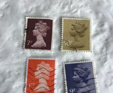 Four Queen Elizabeth II stamps