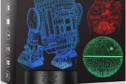 3D Star Wars Lamp, ZNZ LED Optical Illusion Night Light, 16 Colors Changing Remote Touch Mood Lamp - Perfect Christmas and Birthday Gifts for Kids Men Women and Star Wars Fans
