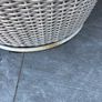 Patio Set - 2 Swivel Ratten Chairs with Glass Top Table Image 4