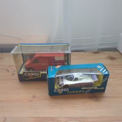 Vintage Corgi Diecast Model Car Bundle - Ford Transit & Jaguar XJR9 - Boxed