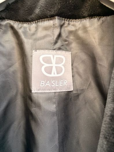 Basler vintage faux fur coat black luxury chic