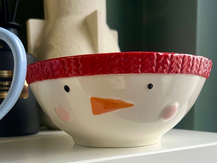 Christmas Snowman Mug & Bowl 4-Piece Set