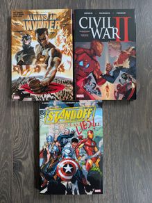 Lot of 3 Marvel Hardcover Comic Books Civil War Avengers Invaders