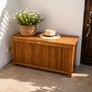 Acacia Wood Garden Storage Box 205L Image 7