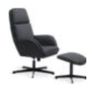 grey swivel chair and footstool Image 3