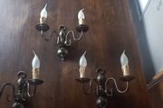 Antique French wall lights/sconces set of 3 working