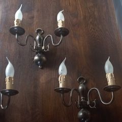Antique French wall lights/sconces set of 3 working