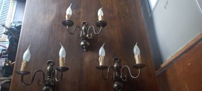 Antique French wall lights/sconces set of 3 working