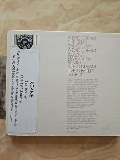 Keane CD - A Bad Dream