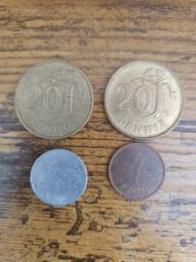 Finland Coin Job Lot, 4 coins, 1963 - 1974, free standard postage