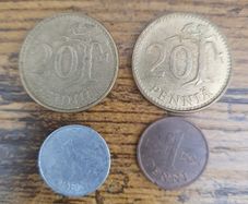 Finland Coin Job Lot, 4 coins, 1963 - 1974, free standard postage