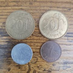 Finland Coin Job Lot, 4 coins, 1963 - 1974, free standard postage