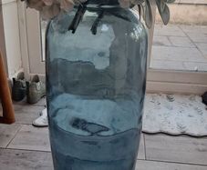 floor glass blue vase
