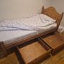 Pine Single Bed with drawers Image 2