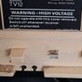 Ideal Prop, Vintage Working Boots Audio TV12 Portable Black and White CRT Television, featuring a cream plastic casing with side control dials and a 12 inch screen. Designed with dual power capabilities supporting standard mains voltage (240V) as well as  Image 8