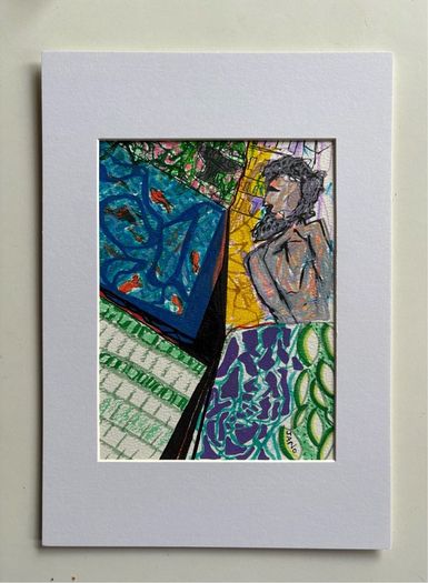 Original Art Figurative Bearded Guy Beard Pop Art