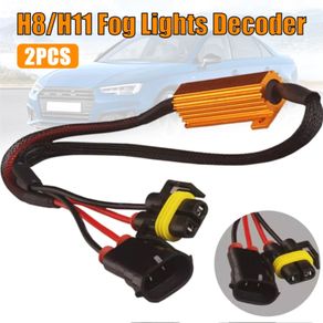H11 / H8 Fog Lights Decoder LED Fog Lamps Resistance Line LED Gold Fixed Resistor Fog Light Wiring Harness Lights Decoders