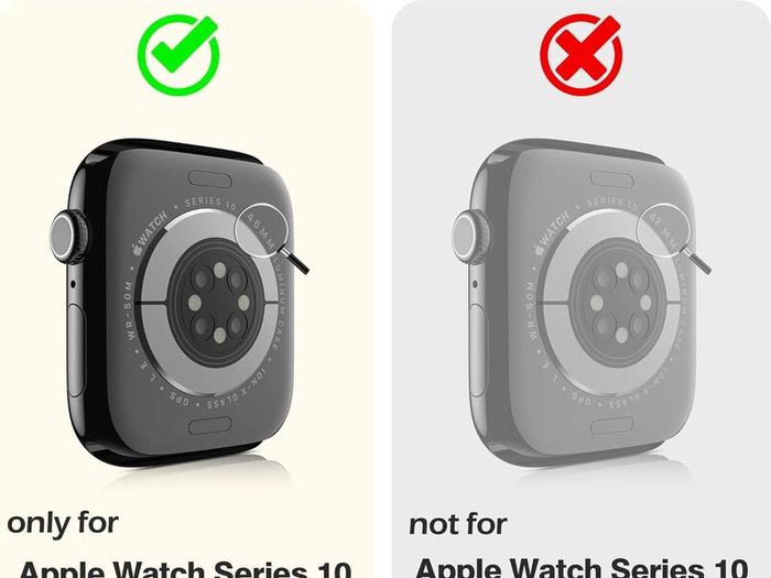 2 Pack Hard Protective Case Screen Protector Compatible with Apple Watch Series 11 Series 10 46mm, Anti-Drop Ultra-thin Full Coverage PC Cover for iWatch, 2 Black