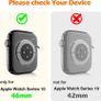 2 Pack Hard Protective Case Screen Protector Compatible with Apple Watch Series 11 Series 10 46mm, Anti-Drop Ultra-thin Full Coverage PC Cover for iWatch, 2 Black Image 2