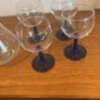 Luminarc Mid Century Blue Stemmed Wine Glasses (4) and Free Luminarc Water / Wine Carafe Image 2