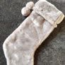 Luxury Super Soft Faux Fur Trim Christmas Stocking Silver Grey Image 8