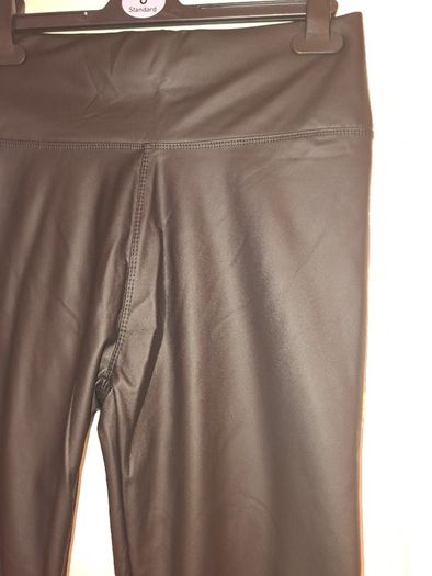 Faux leather trousers