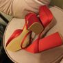 Pillar box red womens shoes Image 5