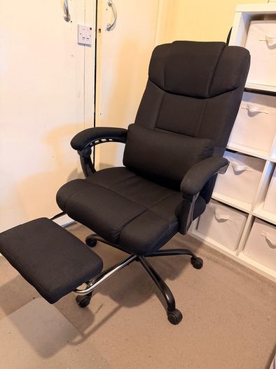 Office Chair with Lumbar Cushion and leg rest