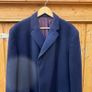 Mens Vintage Crombie Wool Overcoat Navy Concord by Willerby Sweden L -XL Image 2