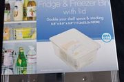 Brand New Stackable Fridge &amp; Freezer Bin - Lid &amp; Bin - Size - 17.2cm x 22.3cm x 10cm - RRP - 10.99